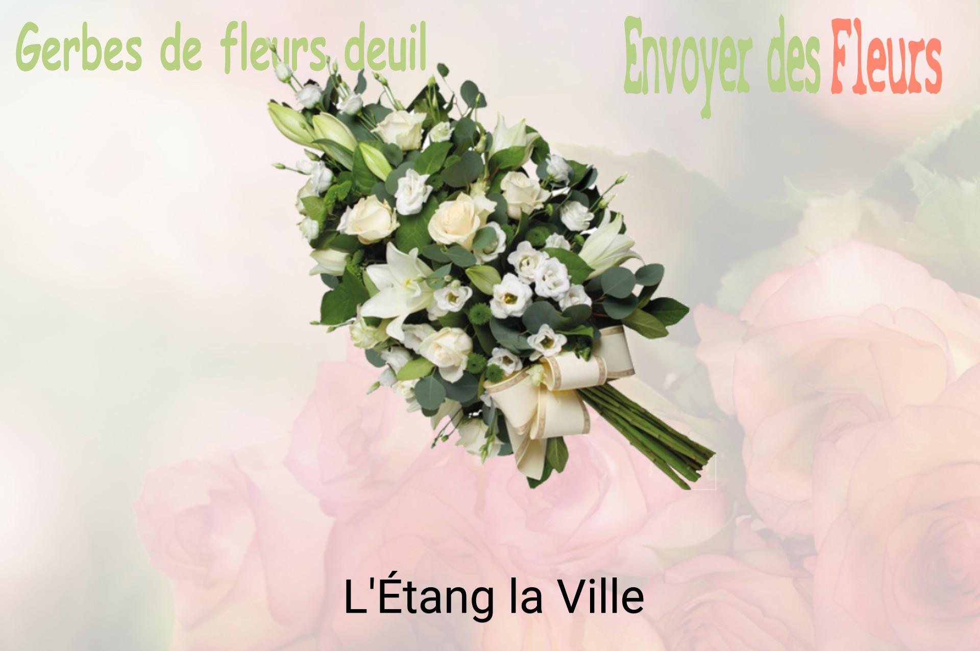 Gerbe de fleurs de deuil livrée à L'Étang-la-Ville